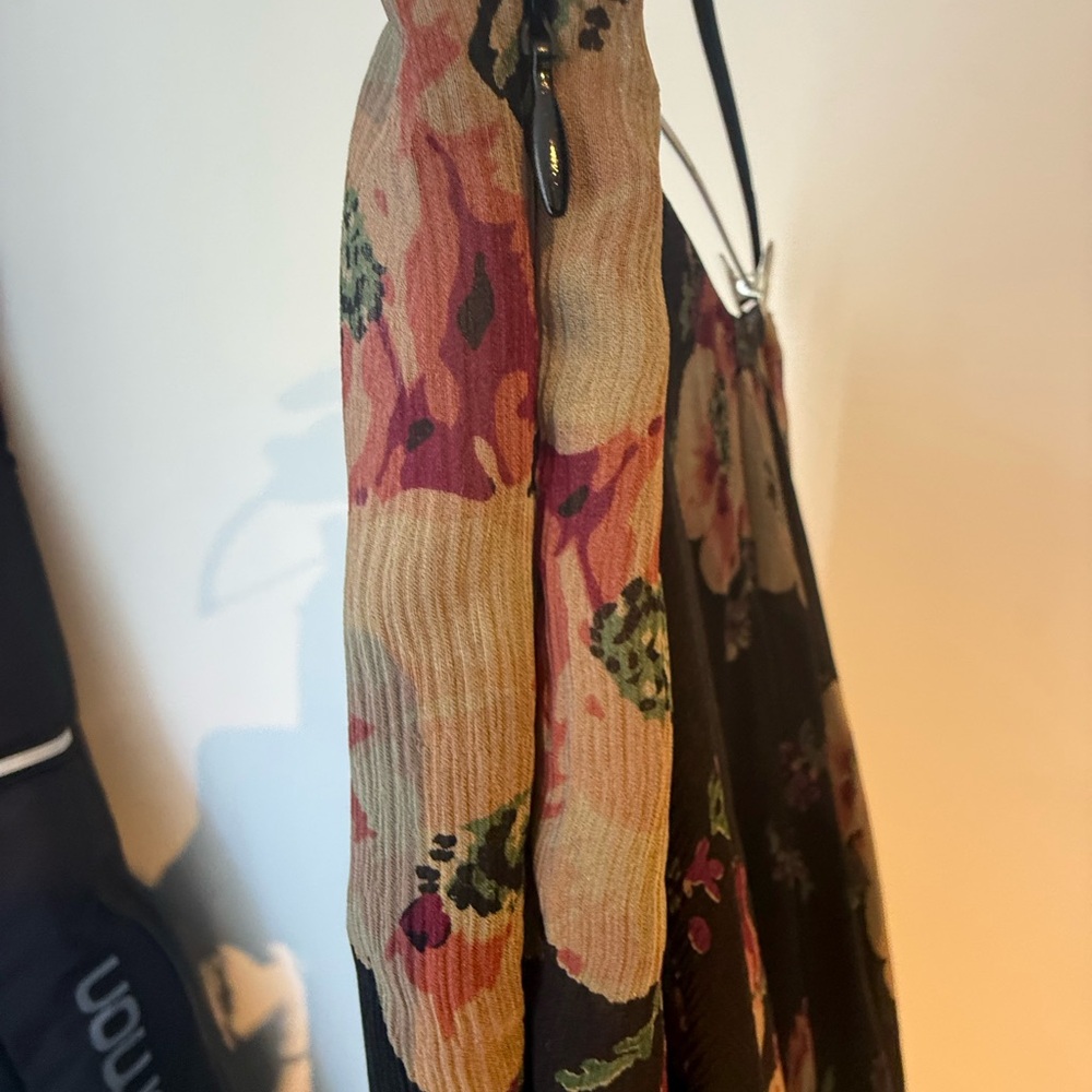 Lauren Ralph Lauren vintage silk handkerchief hem floral Skirt M - Picture 5 of 8